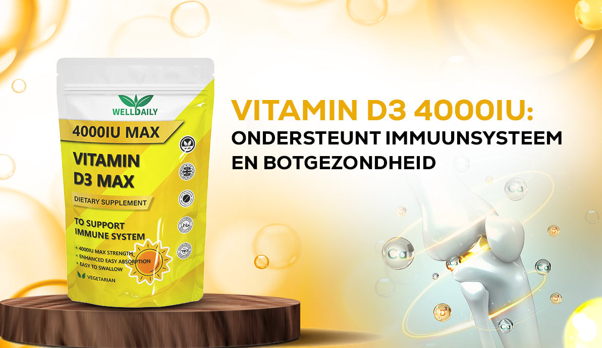 Vitamin D3 4000IU: Ondersteunt Immuunsysteem en Botgezondheid